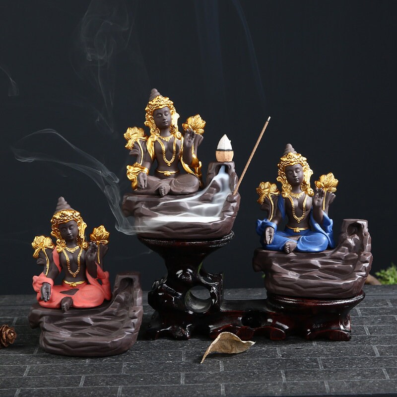 Waterfall Incense Burner Ceramic Burner Fragrance Holder Etsy