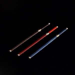 Espada preciosa em miniatura espada simples de oito lados vg10 aço vermelho sândalo bainha coleção de acessórios de latão