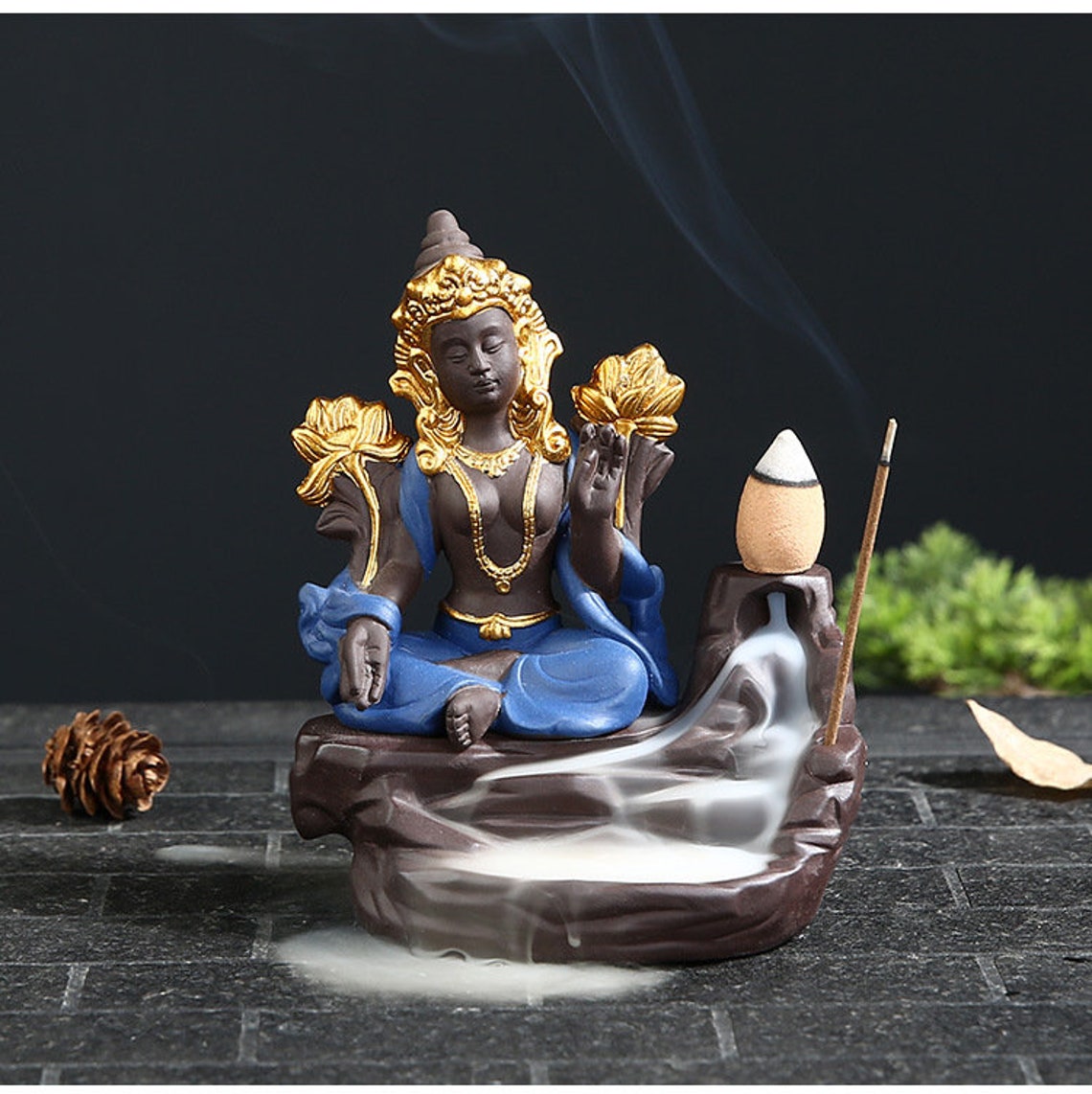 Waterfall Incense Burner Ceramic Burner Fragrance Holder Etsy