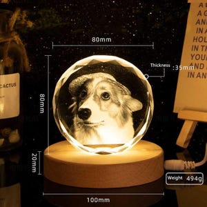 Pet Photo Custom Engraved Crystal Ornaments DIY Cat And Dog Souvenirs Pet Decorations Gifts for Pet Lovers Home Decor  Pet Decor