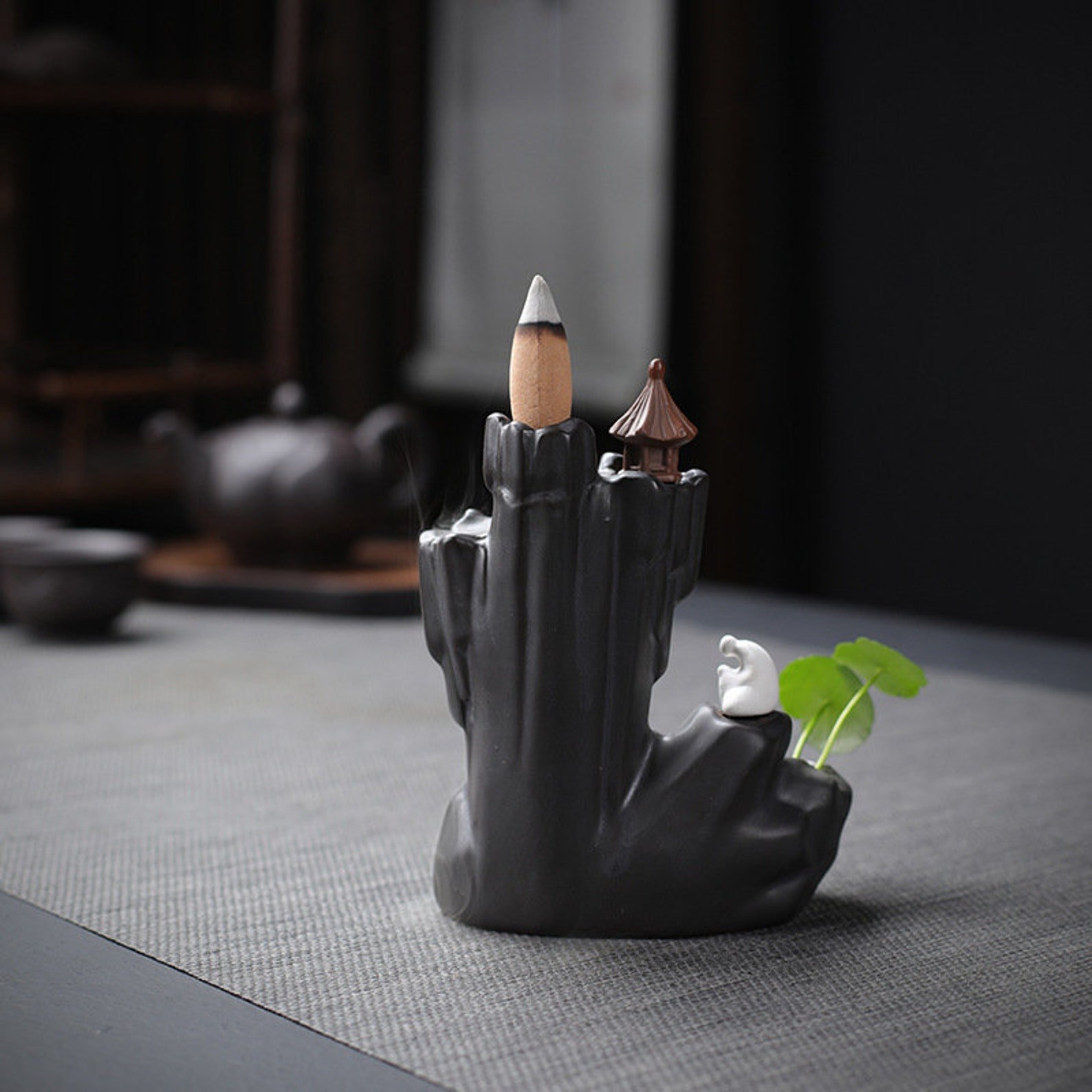 Waterfall Incense Burner Ceramic Burner Fragrance Holder Etsy