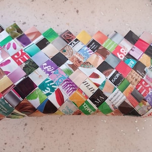 Sac à main multicolore, sac pour femme Nahui Ollin, pochette pour magazine avec technique de pliage unique, emballage de bonbons, avec boîte de rangement pour sac
