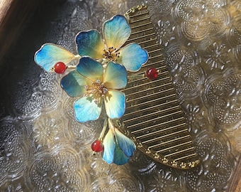 Handmade Ronghua Silk Flower Hair combo