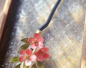 Handmade Silk Flower  Ronghua Hair Pin