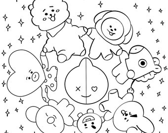 5700 Collections Coloring Book Bt21 Coloring Pages  Best Free