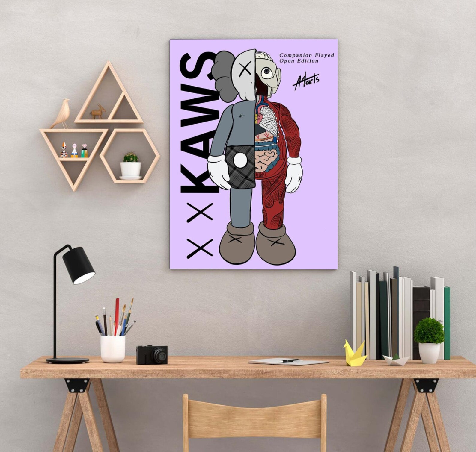 Street Fashion Style Poster Framed Kaws Poster Framed Kaws Etsy