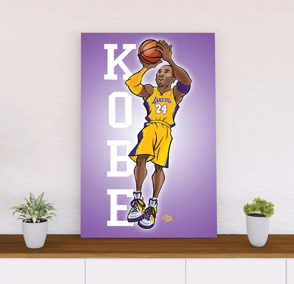 Kobe Bryant Poster Frame Kobe Bryant Art Los Angeles Lakers Etsy