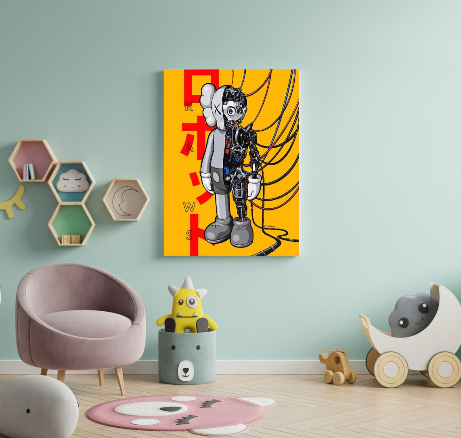 Street Fashion Style Poster Framed Kaws Poster Framed Kaws Etsy