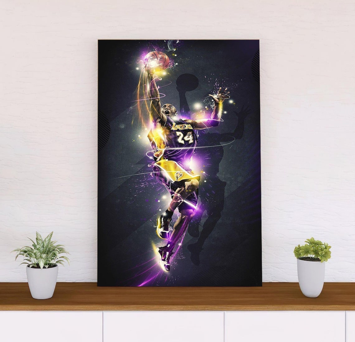 Kobe Bryant Poster Frame Kobe Bryant Art Los Angeles Lakers Etsy