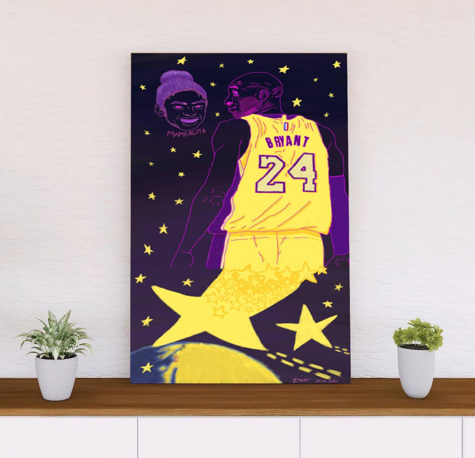 Kobe Bryant Poster Frame Kobe Bryant Art Los Angeles Lakers Etsy