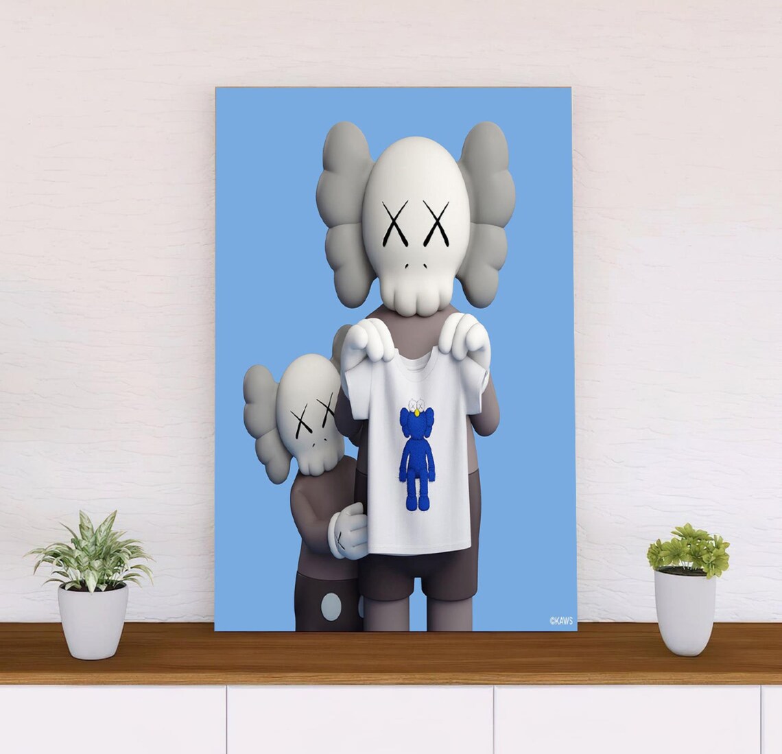 Street Fashion Style Poster Framed Kaws Poster Framed Kaws Etsy