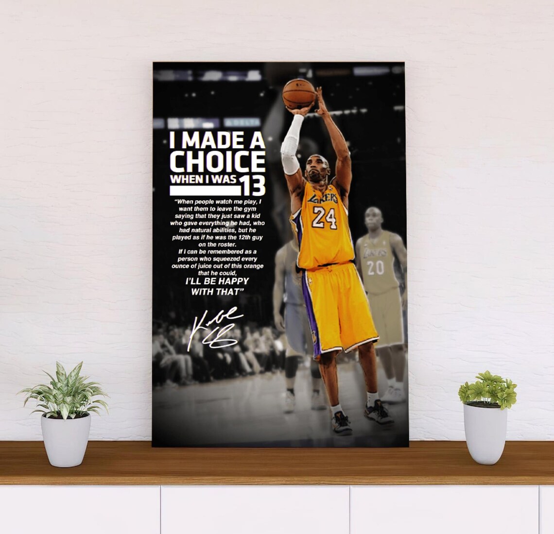Kobe Bryant Poster Frame Kobe Bryant Art Los Angeles Lakers Etsy