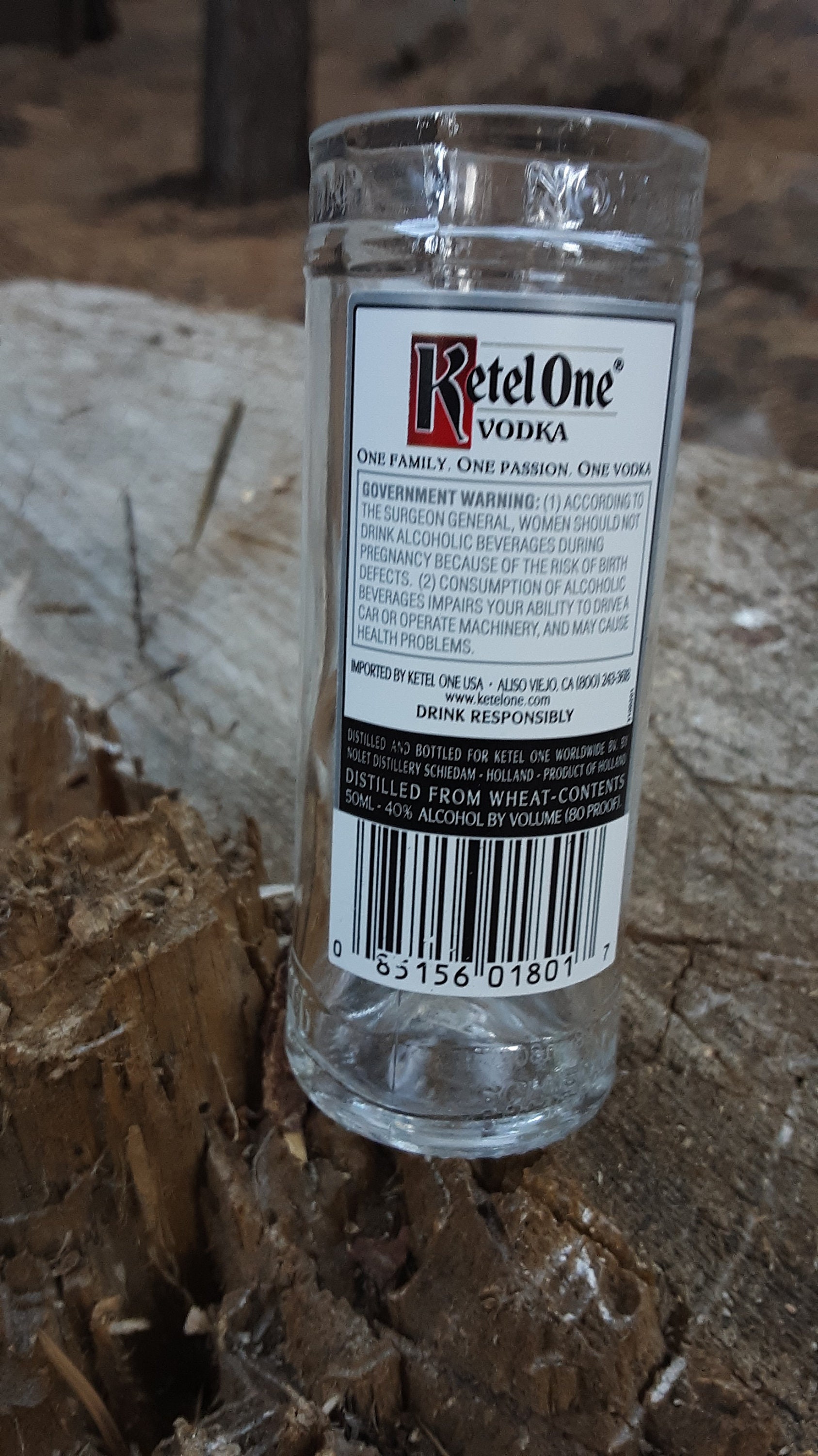 Ketel One Vodka Shot Glass Made From Recycled Mini Bottle Etsy