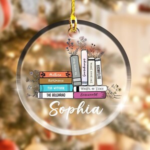 Enfeite de estante personalizado, Enfeite de livros personalizado, Presente de clube do livro personalizado, Enfeite de livro de Natal, Presente de livro, Presente de amante de livros, Presente de leitor