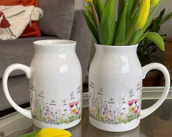 Custom Grandma's Garden Flower Vase, Custom Grandkid Name Flower Vase, Mother's Day Gift, Grandma Gift, Grandma Flower Vase, Wildflower Gift