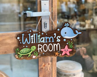 Personalized Kids Room Door Sign with Custom Name