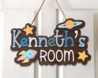 Personalized Kids Room Door Sign - Nursery Wall Sign