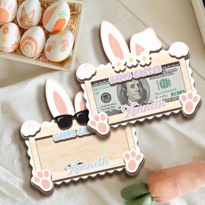 Cadeau personnalisé porte-monnaie lapin de Pâques, porte-monnaie de Pâques, paniers de Noël, cadeaux de Pâques pour enfants, porte-monnaie lapin