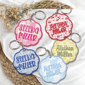 Personalized Kids Name Bag Tag, Custom Acrylic Backpack Tag, Water Bottle Tag, Diaper Bag, Lunchbox Name Tag, School Name Plate, Kid Gifts.