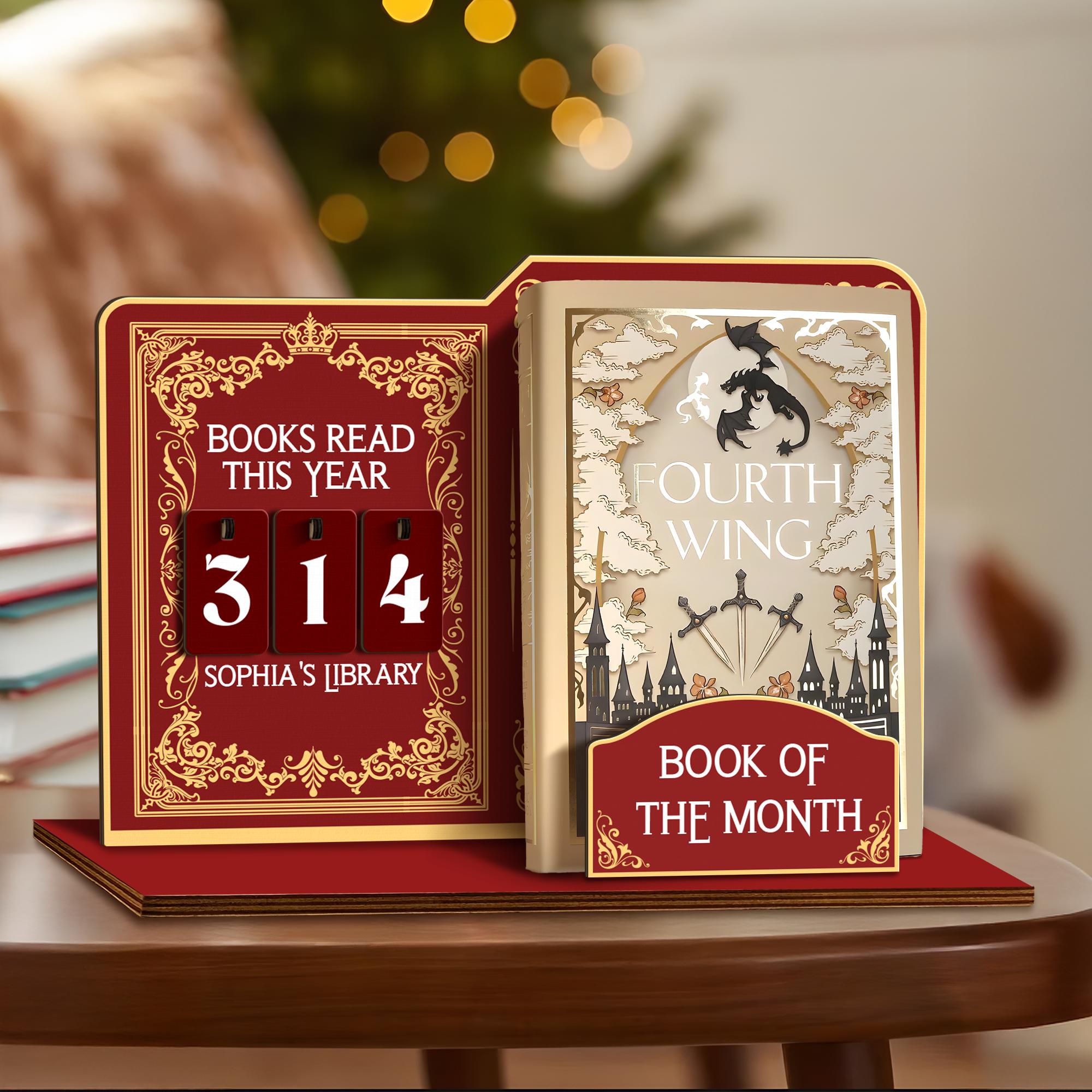 Book Reader Back Custom Book Read Holder - Book Tracker, Books Read This Year Counter ...