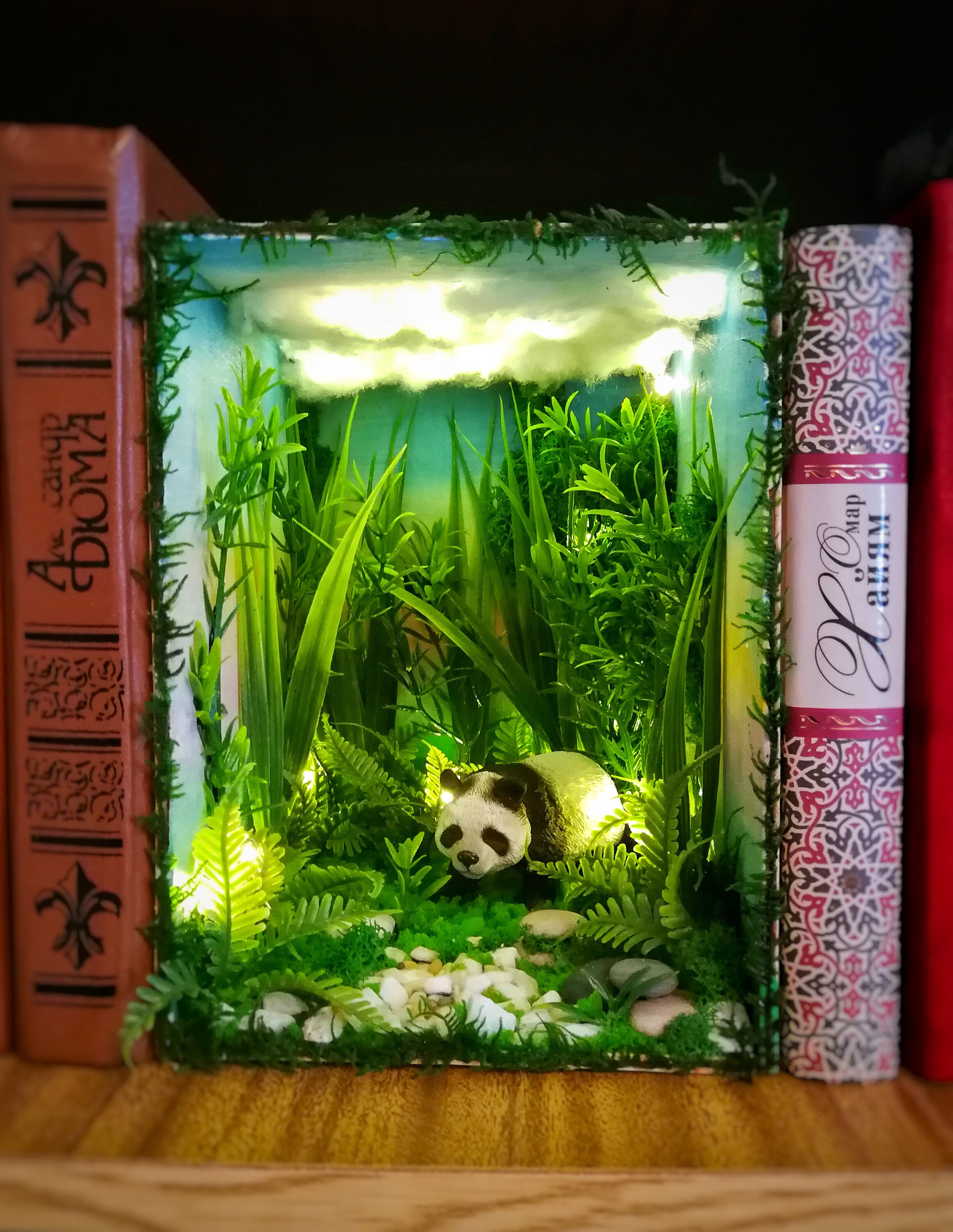 Book Nook Shelf Insert Diorama bookends decoration for a Etsy