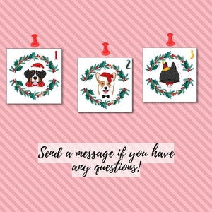 Holiday Dog Advent Calendar | Digital Advent Calendar | Christmas