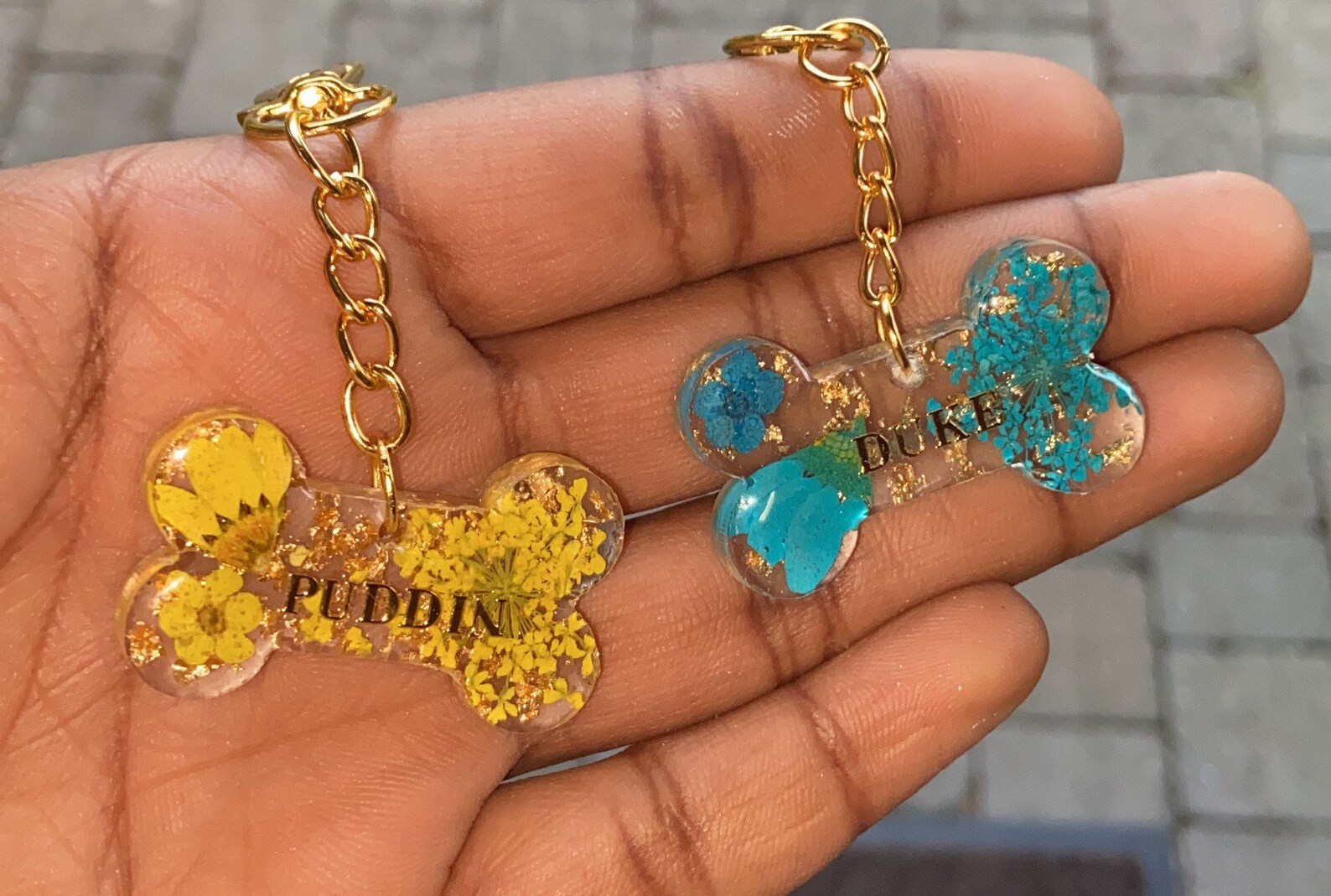 FLORAL DOG COLLAR Resin charm for dog collars Etsy