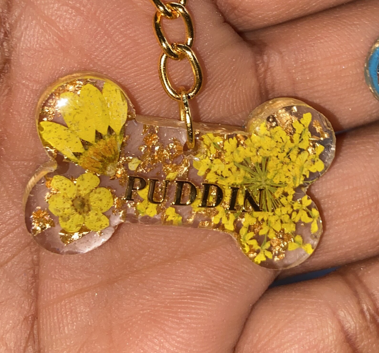 FLORAL DOG COLLAR Resin charm for dog collars Etsy