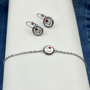 Soccer Jewelry-I love Soccer Bracelet-I love Soccer Earrings-Soccer Gifts-Sports Jewelry-Soccer Team Gifts-Soccer Fans Jewelry-Athlete Gifts