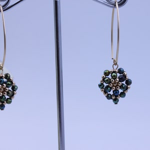 Dangle and Drop Earrings-Flower Earrings- Beaded Earrings-Gemstone Earrings-Gold Filled Jewelry-Gift for Her-Mother&#39;s Day Gift-Drop Earrings