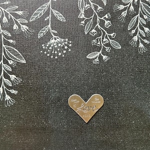 Origami Owl Heart Locket Plate, Heart Locket Message, Floating Charms, Message Plate, Origami Love Plate