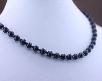 Men's Onyx Choker Necklace-Black Gemstone Necklace-Onyx Jewelry-Healing Stone Necklace-Necklace for Men-Women's Necklace Beaded-Gift for Him