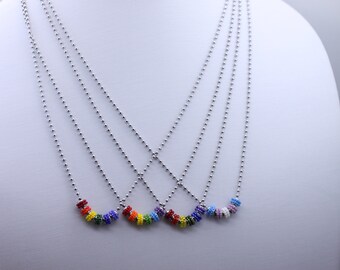 Rainbow Pride Beaded Necklace - LGBTQ Pride Jewelry