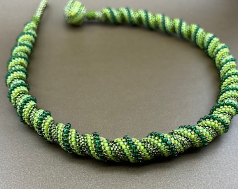 Beaded Choker-Women Necklace-Beadweaving Necklace-Bead Weave Necklace-Hand Beaded Necklace-Handmade Necklace-Unique Jewelry-Gift for Her