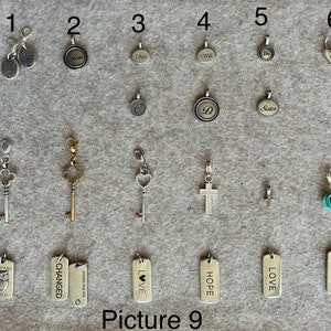 Origami Owl charms, tags and dangle charms for lockets, locket charms, locket charm pendant, Origami findings, message charms