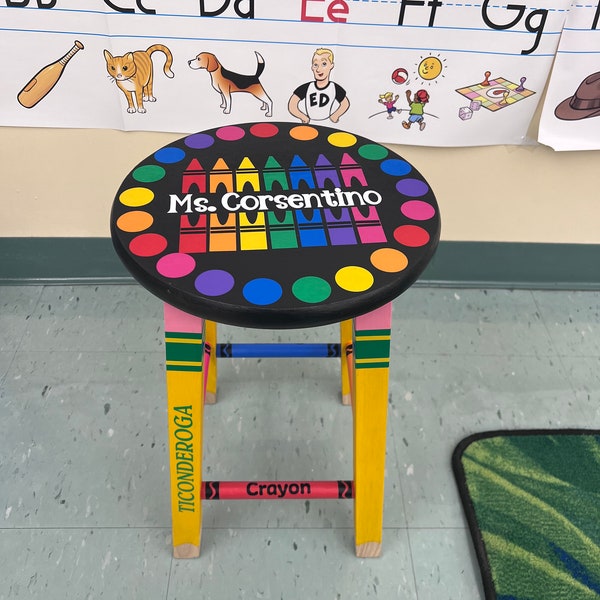 Classroom Teacher Personalized Stool Chair