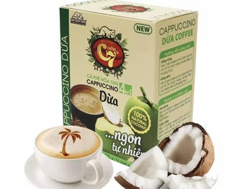 Instant Vietnamese Coconut Coffee (16pk) - 100% Organic Coconut Sugar, Lactose-Free, & Premium Coffee Beans - Limited Supply!