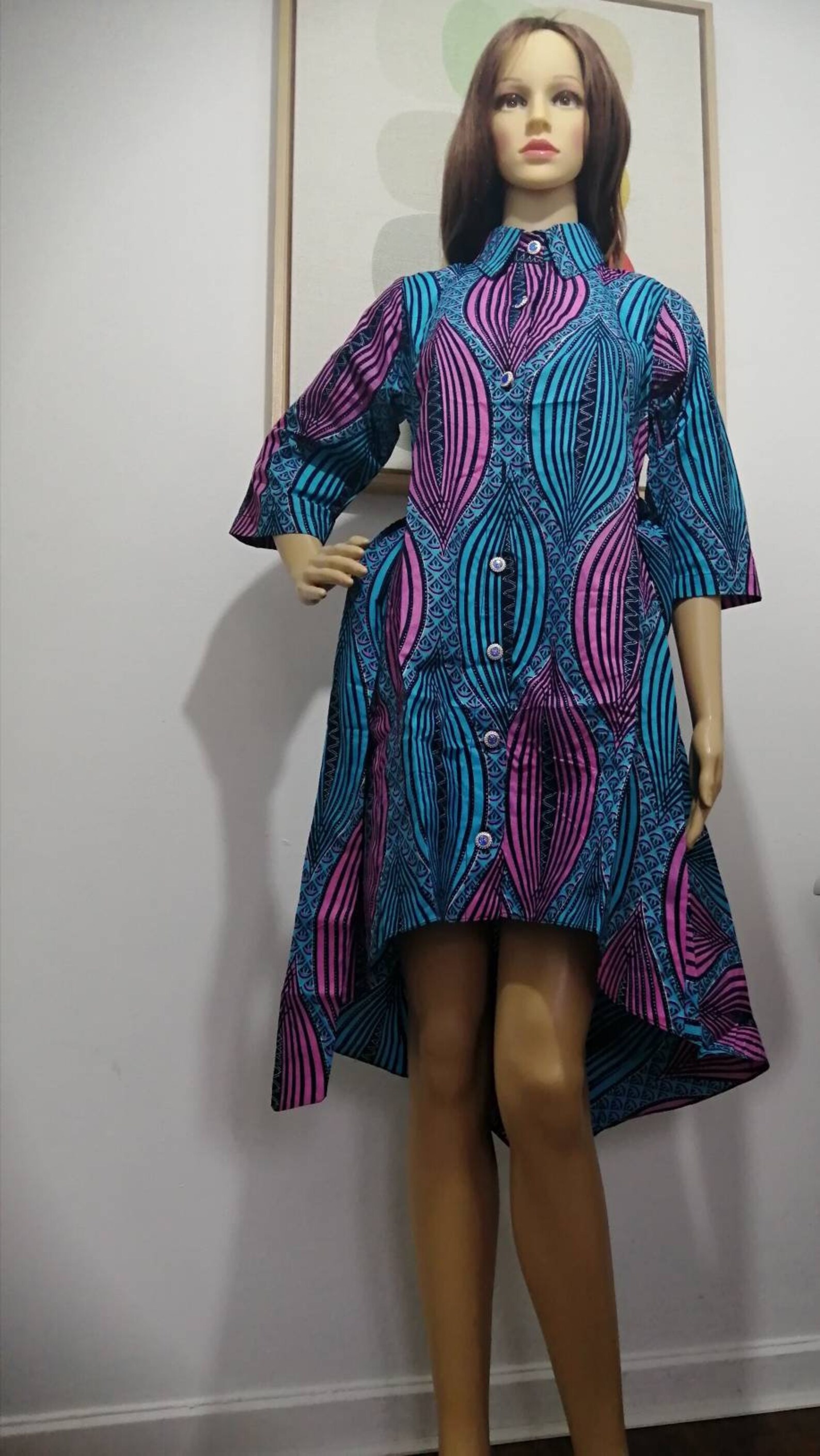 African Ankara Shirt Dress Etsy