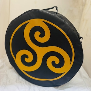 Shaman Drum bag full padded celtic  design with backpack.