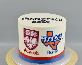 Precut University Logo Edible Image: Custom School Cake Topper