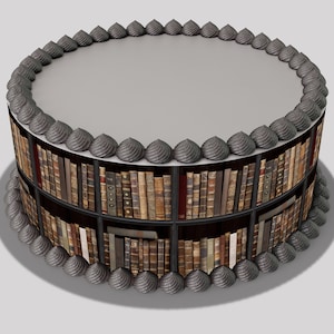 Library Books Edible Image Cake Wrap, Cake Wrap, Library Books Edible Cake Strips