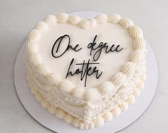 One degree hotter cake charm, Two degrees hotter, Graduation cake charm,