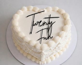 Twenty Fun Acrylic Cake Charm, Twenty Fun Cake topper