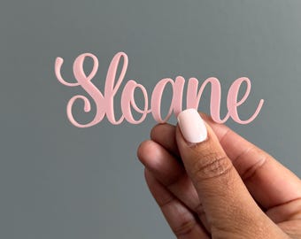 Personalized Mirrored Acrylic Cake Charms / Name Toppers