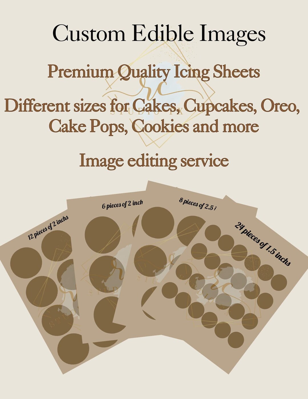 Custom Edible Image Toppers, University Cupcake Edible Image, Precut ...