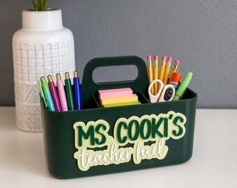 Teacher's caddy sign, Acrylic custom sign for teacher