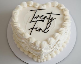 Twenty Fine Acrylic Cake Charm, Twenty Fine Cake topper