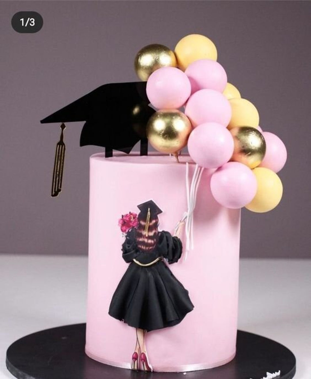 Graduate Girl Edible Cake Image: Graduation Party Decor - Etsy