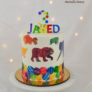 Brown Bear Brown Bear What do You See Edible Images, Edible images, Cake decoration