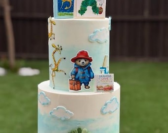 Baby books &  Acrylic name and number cake topper, Children books Cake topper